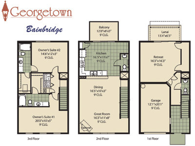 Georgetown Townhomes Bainbridge Floorplan